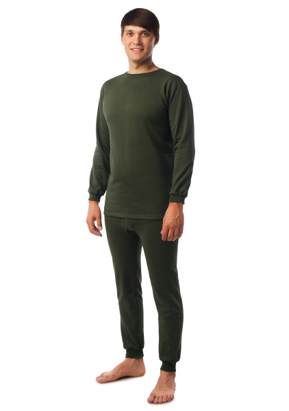 Белье нательное зимнее 100 ХБ (оливковый)