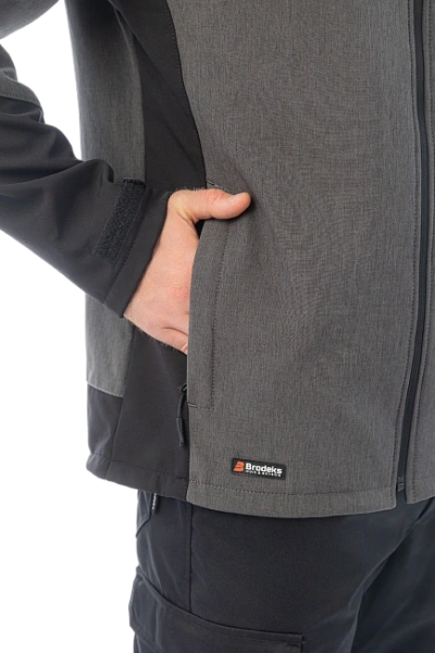 Куртка BRODEKS софтшелл KS 237 (серый меланж)