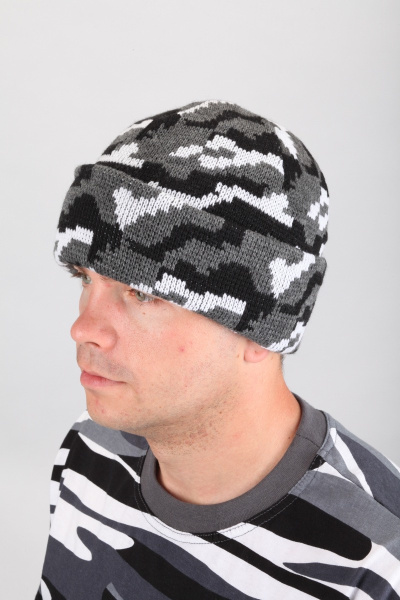 Шапка трикотажная двойная вязка 7 класс (кмф город)