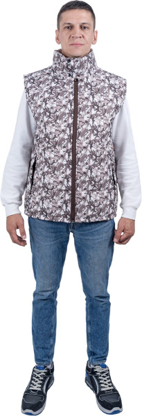 Жилет САТУРН зимний (бежевый/коричневый)