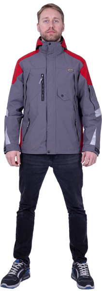 Куртка-штормовка РЕСПЕКТ (синий/красный)