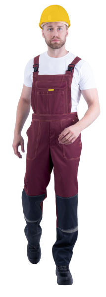 Костюм КМ-10 ЛЮКС с ПК (бордовый/желтый/черный)