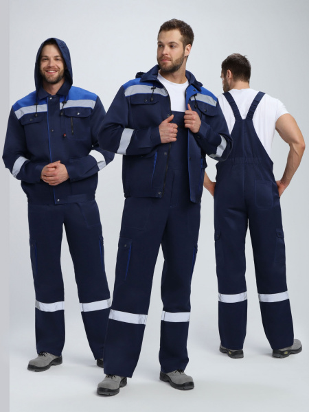 Костюм НЕЙЧ-2 СОП с капюшоном с ПК (т.синий/васильковый)