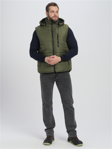 Жилет РЕЗКО зимний с капюшоном (хаки)
