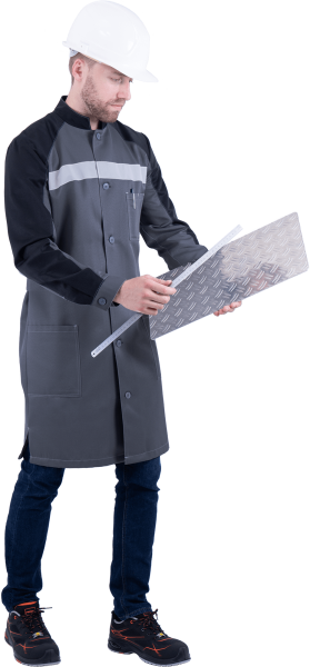 Халат РОУД (серый/черный)