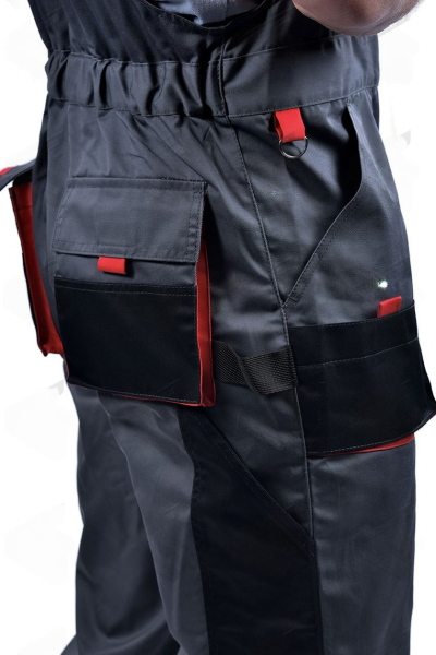 Полукомбинезон ХАМЕРТОН (серый/черный/красный)