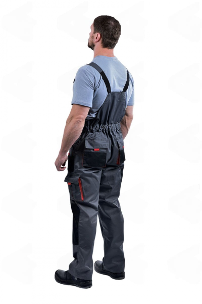 Полукомбинезон ХАМЕРТОН (серый/черный/красный)