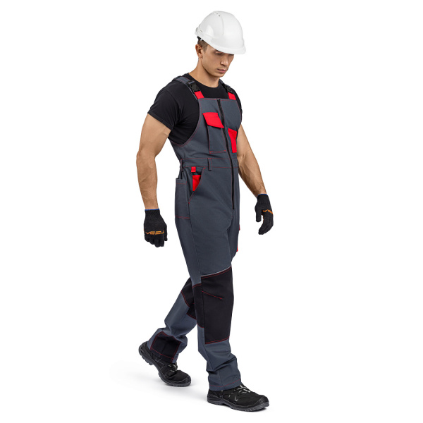 Полукомбинезон РЕЙН (т.серый/черный/красный)
