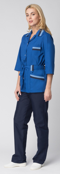 Костюм ЛИРА женский с БР (васильковый/т.синий)