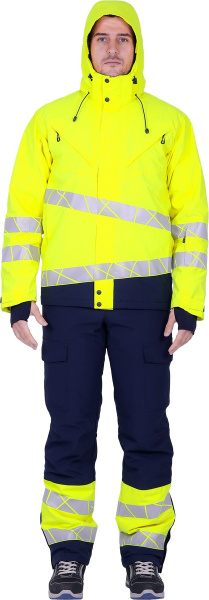 Куртка ACTIVE зимняя (желтый/синий)