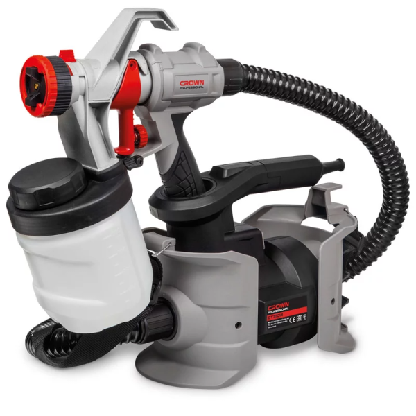 Краскораспылитель CROWN CT31014 600Вт 1000мл/мин 0,1-0,3бар 100Din-s сопло 2,5мм 900мл