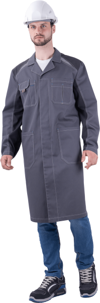 Халат ТУРБО SAFETY (серый/т.серый)