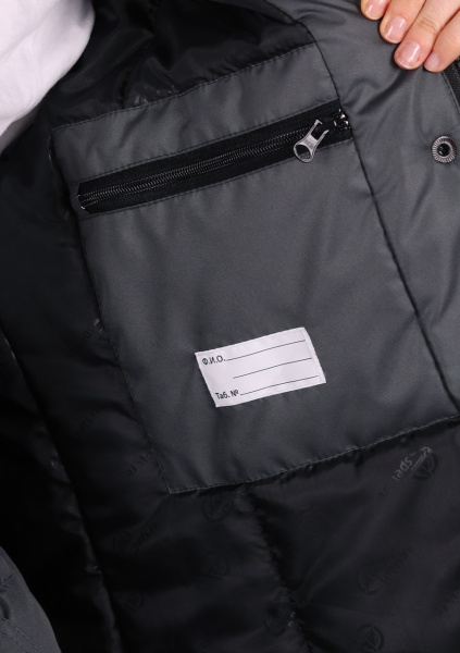 Куртка ВИРАЖ НЕО женская зимняя (т.серый/красный)