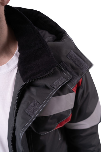 Костюм СТАРАТЕЛЬ ИМПОРТ зимний с БР (серый/красный)