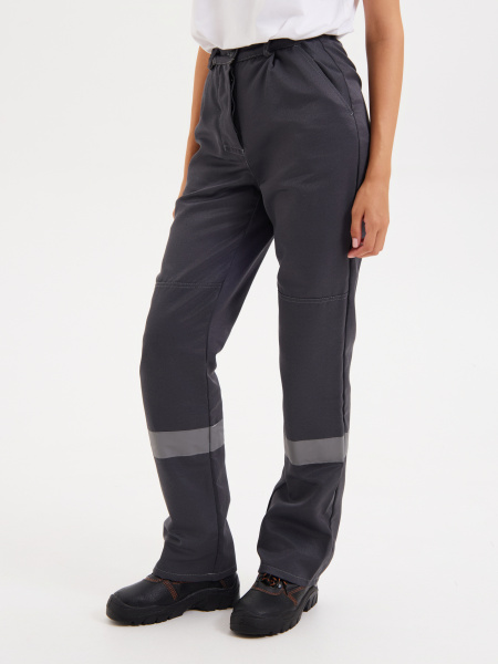 Костюм НОВА женский с БР (т.серый/красный)