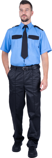 Рубашка ОХРАННИКА короткий рукав (голубой)