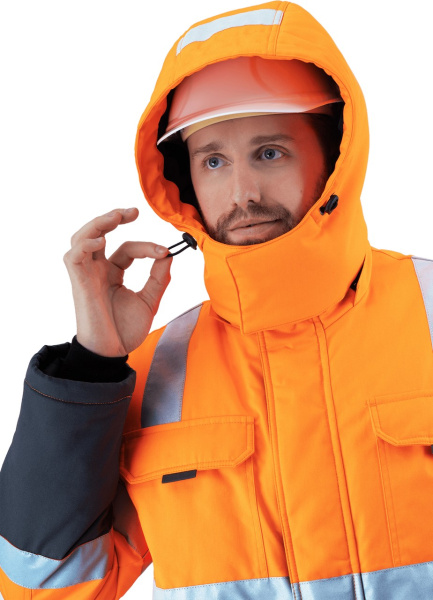 Костюм РЕФЛЕКТ-2 зимний I-III клим.пояс с ПК (оранжевый/серый)