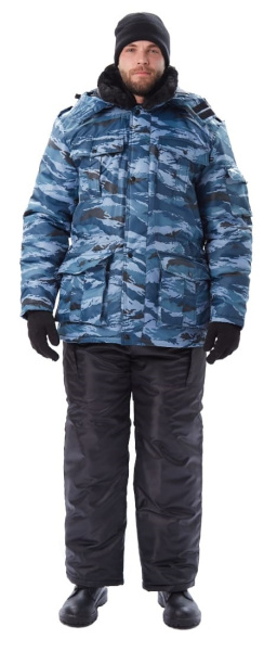 Куртка ОХРАНА зимняя (кмф серый вихрь)