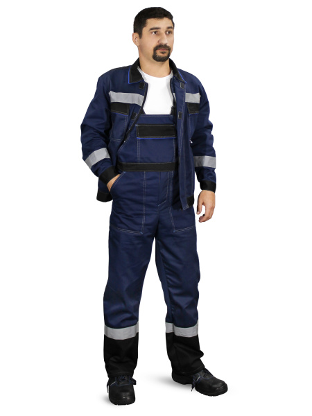 Костюм СИСТЕМА с СОП с ПК (т.синий/чёрный/василёк)