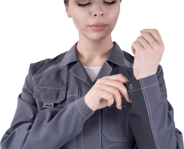 Халат ТУРБО SAFETY женский (серый/т.серый)