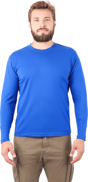 Футболка длинный рукав 160 г/м2 (васильковый)