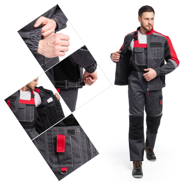 Костюм ФОРМУЛА с ПК (т.серый/красный/черный)