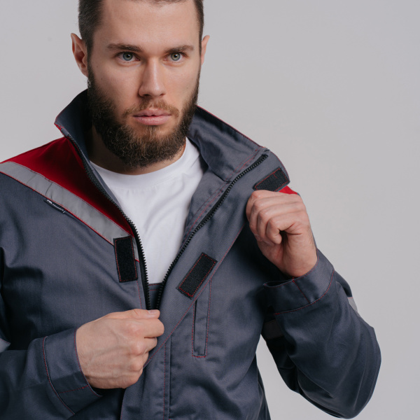 Костюм ГИДРА-2 с ПК (т.серый/красный)