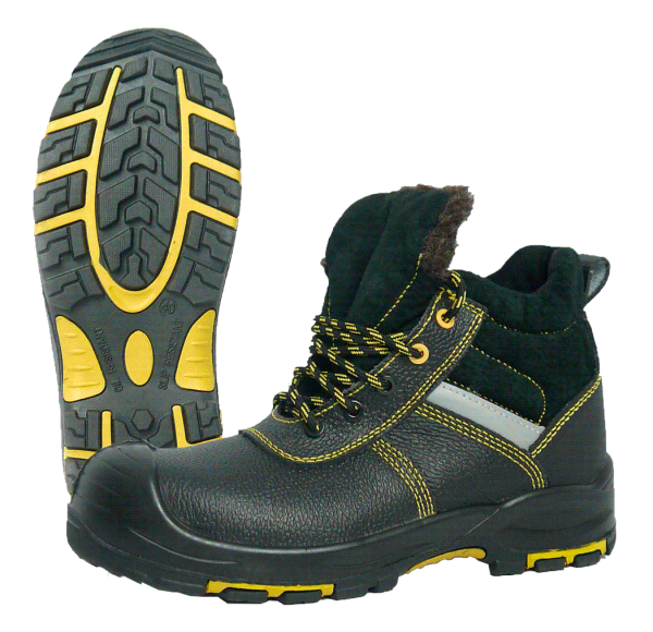 Ботинки ПУ/Нитрил зимние шерст.мех с ПП и КС (черный)