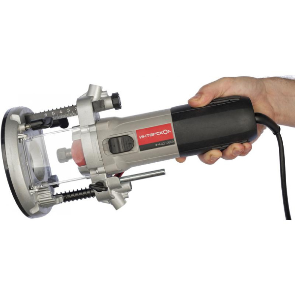 Фрезер ИНТЕРСКОЛ ФМ-40/1000Э 440.1.0.00 1100Вт раб.ход 44мм 25500об/мин