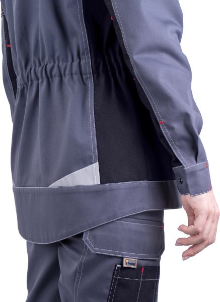 Куртка ТУРБО SAFETY женская (серый/чёрный/красный)