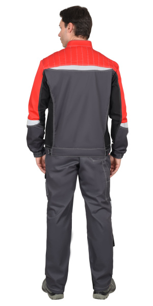 Костюм СИРИУС-ФАВОРИТ-МЕГА СОП с ПК (серый/черный/красный)