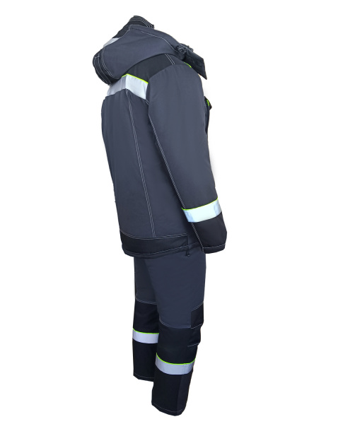 Костюм ОРЕГОН-МЕМБРАНА зимний с ПК (т. серый/черный/лимонный)