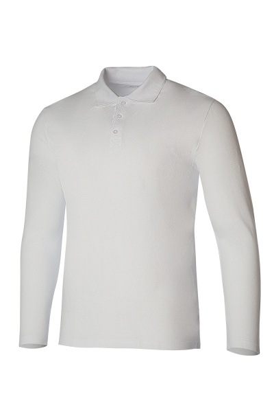 Тенниска-поло с длинным рукавом (белый)