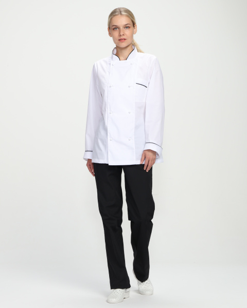 Костюм ГУРМАН женский (белый/черный)