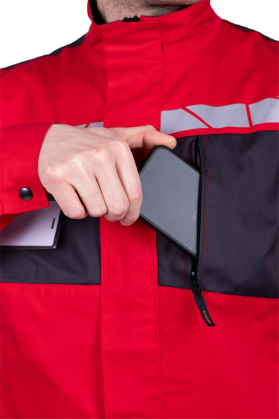 Куртка СТРОНГ (красный/серый)