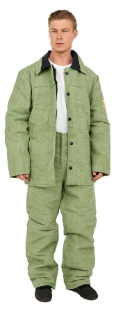 Костюм сварщика зимний 1 класс брезентовый (олива)