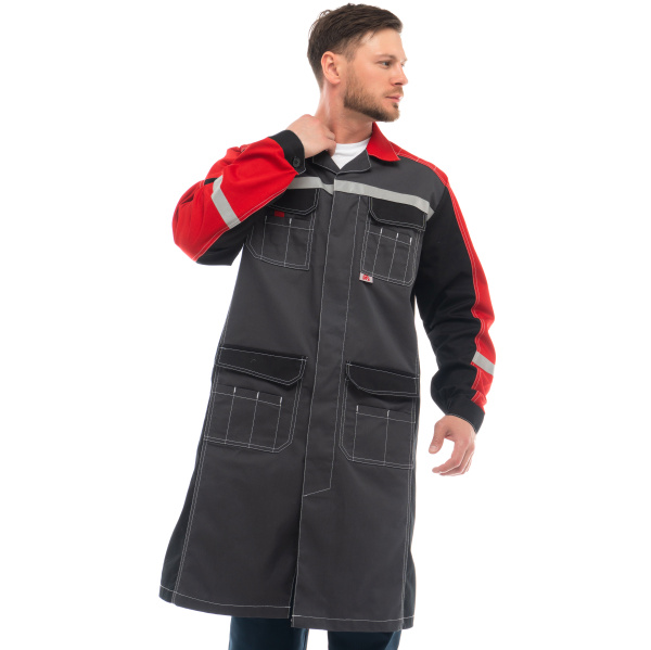 Халат ФОРМУЛА ИТР (т.серый/красный)