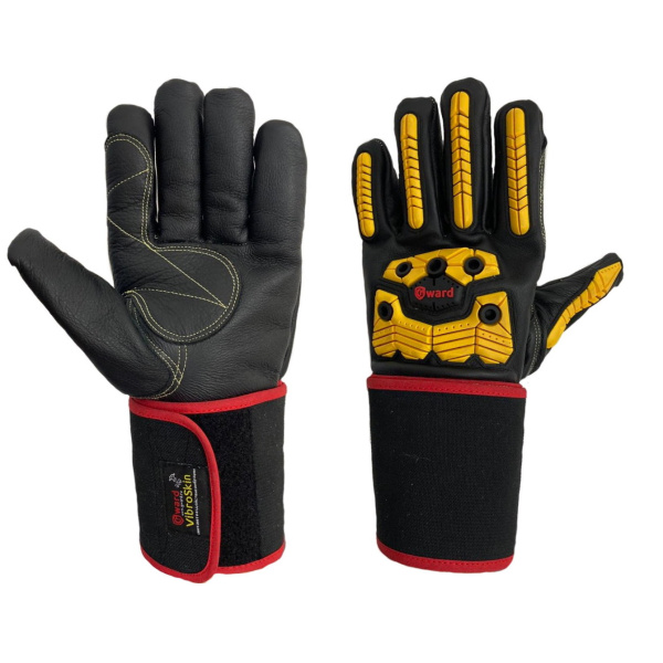 Перчатки GWARD VIBROSKIN антивибрационные кожаные с ударной защитой