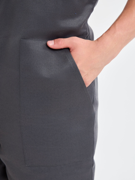 Костюм ТРУЖЕНИК-УЛЬТРА-2 СОП зимний с ПК (т.серый/красный)