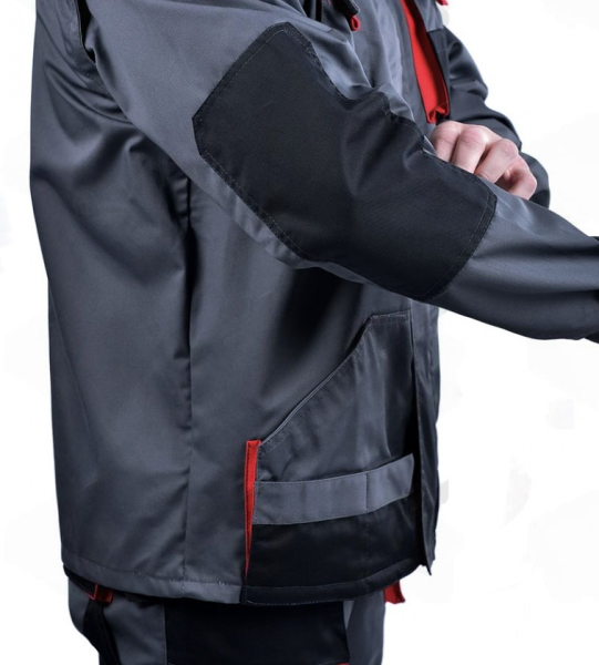 Куртка ХАМЕРТОН (серый/черный/красный)