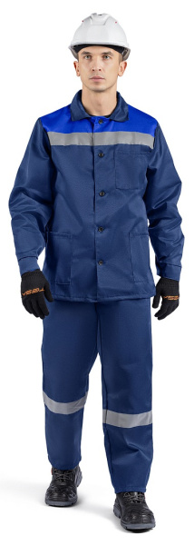 Костюм СТАНДАРТ-2 СОП с БР (т.синий/василек)