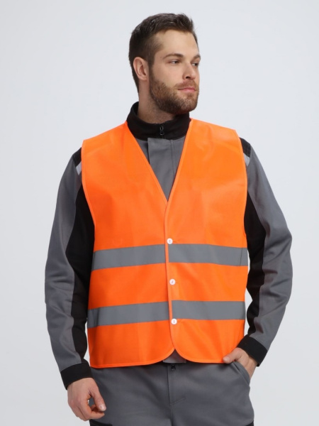 Жилет PROFLINE BASE сигнальный с пуговицами (оранжевый)