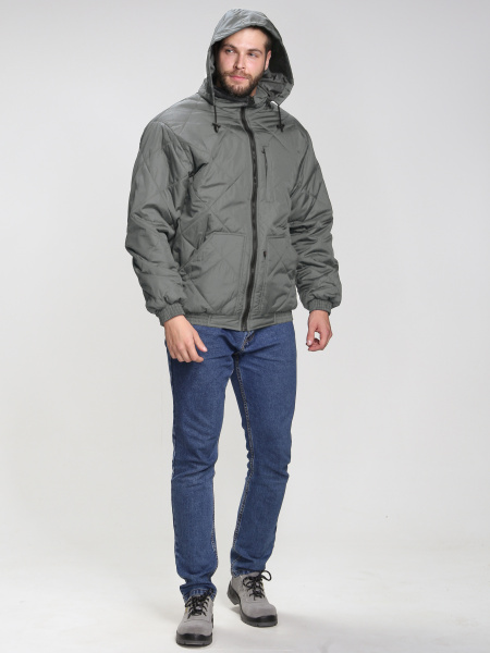 Куртка БОМБЕР-ЛЮКС демисезонная (св.серый)
