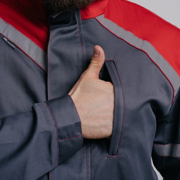 Костюм ГИДРА-2 с ПК (т.серый/красный)