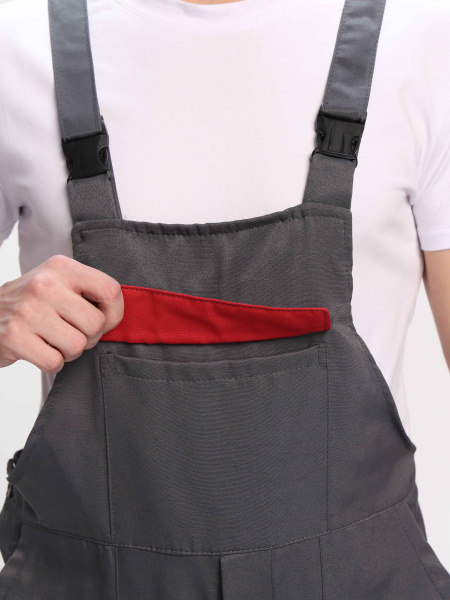 Полукомбинезон для ИТР (серый/красный)