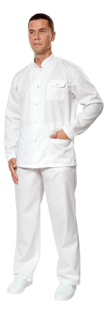 Куртка КАСТЕЛЬ 1 (белый) мужские медицинские