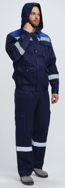 Костюм НЕЙЧ-2 СОП К. с капюшоном с ПК (т.синий/васильковый)