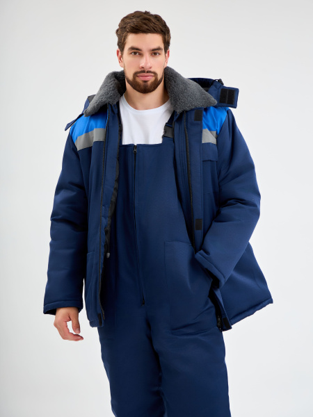 Костюм ТРУЖЕНИК-УЛЬТРА-2 СОП зимний с ПК (т.синий/васильковый)