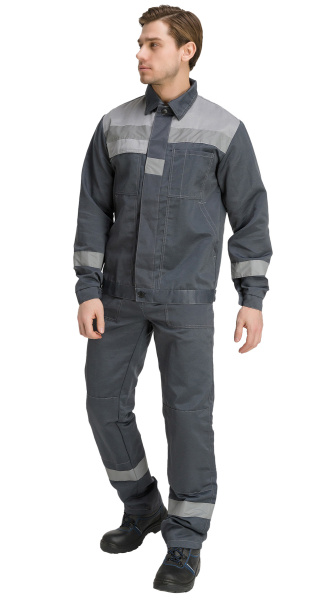 Костюм RONTA KS812 с ПК (т.серый/св.серый)