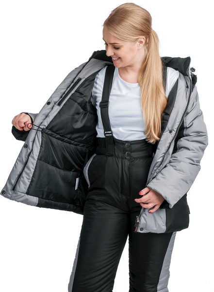 Костюм УРАЛОЧКА женский зимний (черный/серый)